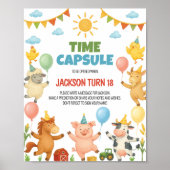 Poster Panneau de capsule temporelle pour fête d'annivers (Devant)