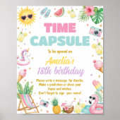 Poster Panneau de capsule temporelle pour fête d'annivers (Devant)
