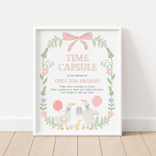 Poster Panneau de capsule temporelle pour le 1er annivers