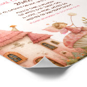Poster Panneau de capsule temporelle rose pour le premier (Coin)