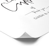 Poster Panneau de carte cadeau de mariage Table Réception (Coin)