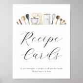 Poster Panneau de carte de recette (Devant)