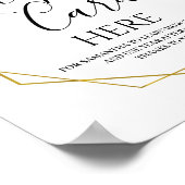 Poster Panneau de carte de recette géométrique de feuille (Coin)