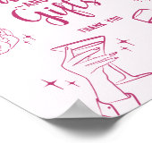 Poster Panneau de cartes et cadeaux Cocktail rose (Coin)