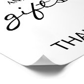 Poster Panneau de cartes et cadeaux de calligraphie noire (Coin)