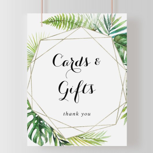 Poster Panneau de cartes et cadeaux de destination géomét