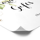 Poster Panneau de cartes et cadeaux de verdure d'or éléga (Coin)