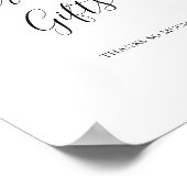 Poster Panneau de cartes et cadeaux élégants simples (Coin)