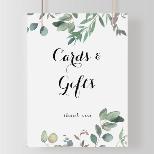 Poster Panneau de cartes et cadeaux Eucalyptus Foliage De