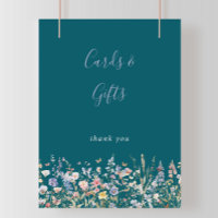 Panneau de cartes et cadeaux Fleur sauvage multico