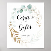 Poster Panneau de Cartes et Cadeaux Fleuris en Eucalyptus (Devant)