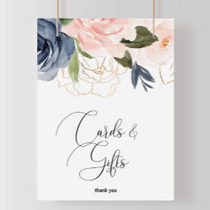 Poster Panneau de cartes et cadeaux floraux d'automne
