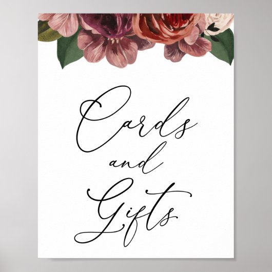 Poster Panneau de cartes et cadeaux floraux de Bourgogne  (Devant)