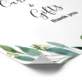 Poster Panneau de cartes et cadeaux floraux élégants avec (Coin)