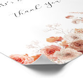 Poster Panneau de cartes et cadeaux floraux orange (Coin)