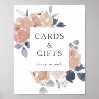 Panneau de cartes et cadeaux floraux rustiques sim