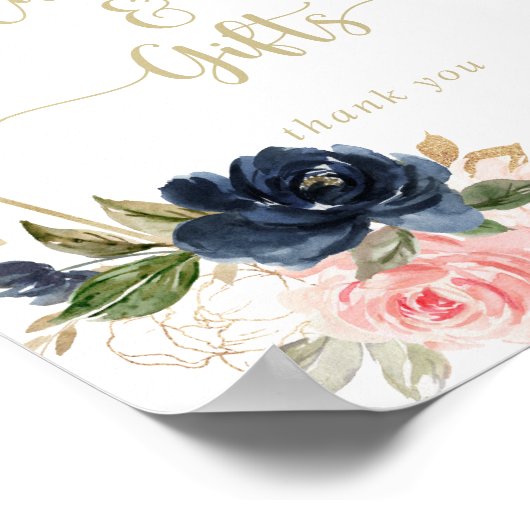 Poster Panneau de cartes et cadeaux géométriques en or fl (Coin)