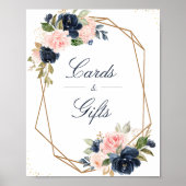 Poster Panneau de cartes et cadeaux géométriques floral N (Devant)