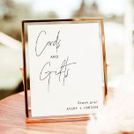 Poster Panneau de cartes et cadeaux minimalistes, Mariage<br><div class="desc">Cette enseigne de cartes et cadeaux vous offre une élégance minimaliste et moderne à afficher sous votre douche, mariage ou événement spécial. Modifiez facilement la plupart des termes pour correspondre à votre événement! Les couleurs du texte et des arrière - plans sont entièrement modifiables —> cliquez sur le bouton "Modifier...</div>