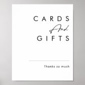 Poster Panneau de cartes et cadeaux minimalistes modernes (Devant)