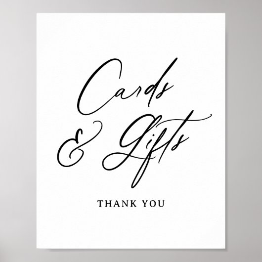 Poster Panneau de cartes et cadeaux minimaux modernes (Devant)