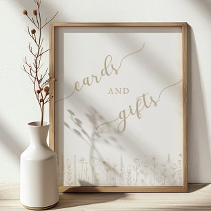 Poster Panneau de cartes et cadeaux pour Baby Shower Ta