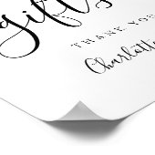 Poster Panneau de cartes et de cadeaux en script noir et  (Coin)