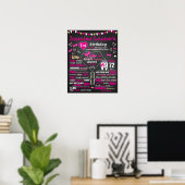 Poster Panneau de carton de première année Coeurs et arcs (Bureau à domicile)
