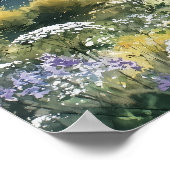 Poster Panneau de célébration de la vie de la forêt flora (Coin)