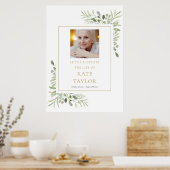 Poster Panneau de célébration de vie avec photo de verdur (Cuisine)