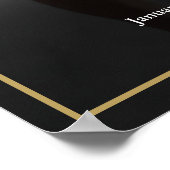 Poster Panneau de célébration de vie de photo de funérail (Coin)