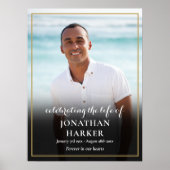 Poster Panneau de célébration de vie de photo de funérail (Devant)