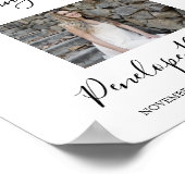 Poster Panneau de célébration de vie florale violette, Pa (Coin)