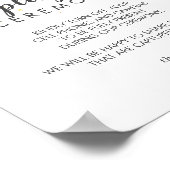 Poster Panneau de cérémonie de débranchement du Mariage G (Coin)