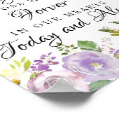 Poster Panneau de cérémonie de mariage à la mémoire de ce (Coin)