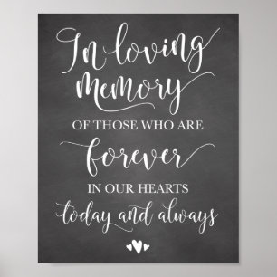 Poster Panneau de cérémonie de mariage en souvenir à la m