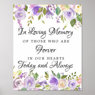 Poster Panneau de cérémonie de mariage en souvenir à la m