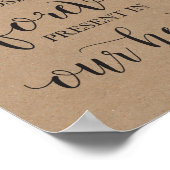 Poster Panneau de cérémonie de mariage en souvenir affect (Coin)