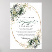 Poster Panneau de cérémonie débranché Boho Greenery Décor (Devant)