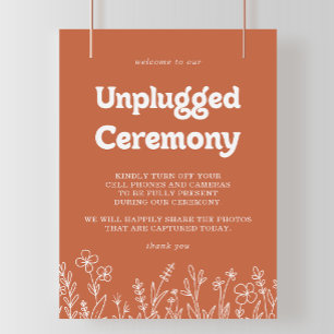 Poster Panneau de cérémonie débranché de fleur sauvage en
