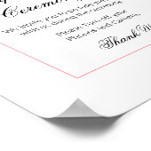 Poster Panneau de cérémonie débranchée Fleurs blanches et (Coin)