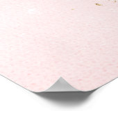 Poster Panneau de cérémonie débranchée Floral Rose Clair (Coin)