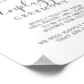 Poster Panneau de cérémonie Floral Romance Unplugged (Coin)