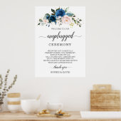 Poster Panneau de cérémonie Mariage bleu flou débranché (Cuisine)