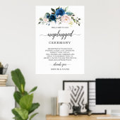 Poster Panneau de cérémonie Mariage bleu flou débranché (Bureau à domicile)