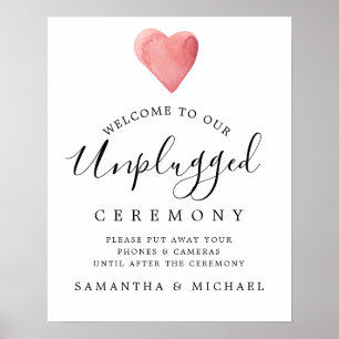 Poster Panneau de cérémonie Mariage débranché du coeur ro