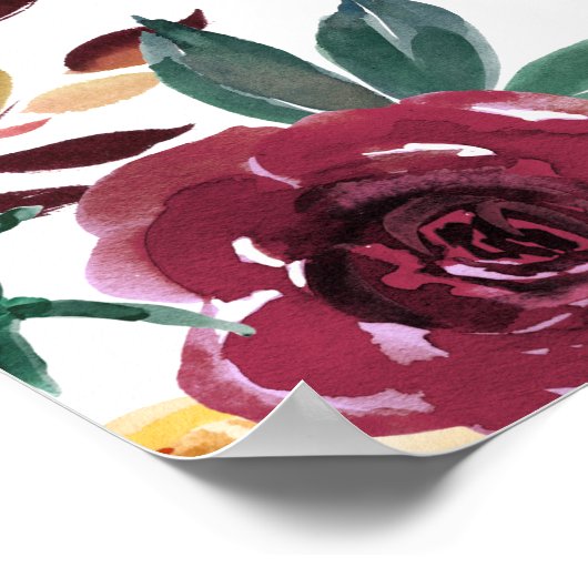 Poster Panneau de cérémonie Mariage débranchée de Rustic  (Coin)