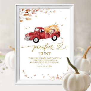 Poster Panneau de chasse à la sucette pour Baby Shower Ci