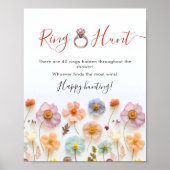 Poster Panneau de chasse aux anneaux de fleurs sauvages b (Devant)