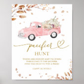 Poster Panneau de chasse citrouille Automne Baby shower P (Devant)